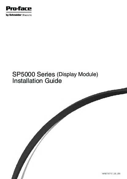 First Page Image of PFXSP5660TPD SP5000 Series Display Installation Guide.pdf